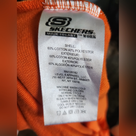 Skechers For Work Men's Polo Shirt Orange Medium - Picture 5 of 8